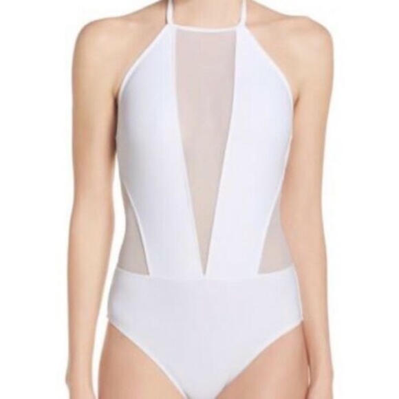 Ted Baker Mech Mesh Panel Swimsuit - Picture 3 of 6